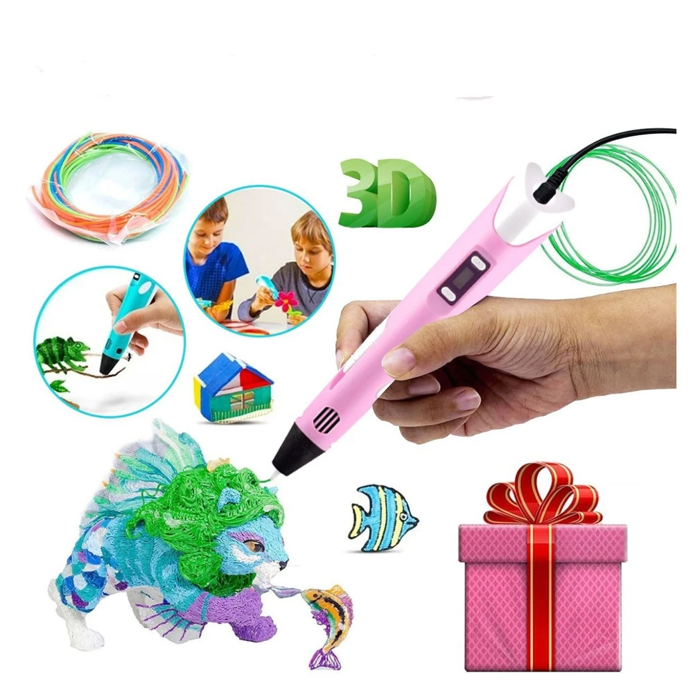 3d Pen Diy 3D drawing pen for kids Plastic ABS/PLA Filament Creative Toy Gift 3d Printing Pen