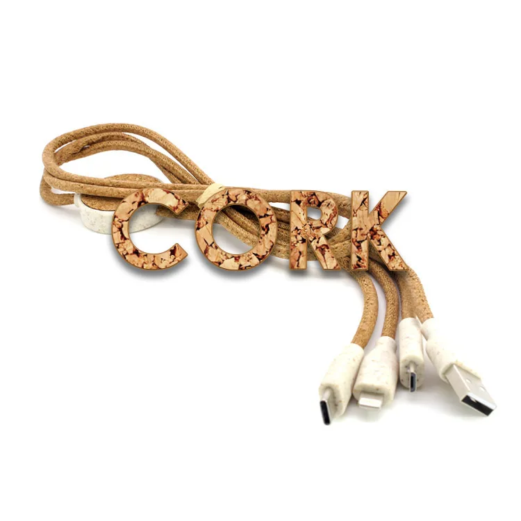 2022 4 In 1 New USB, Micro-USB, Mini USB, Type-c, Cork  chargeing Cable