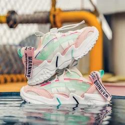 2022 Boys Girls Casual Sports Sneakers Toddler Little Big Kids Lightweight Trainers Children School Chunky Athletic Tennis Shoes