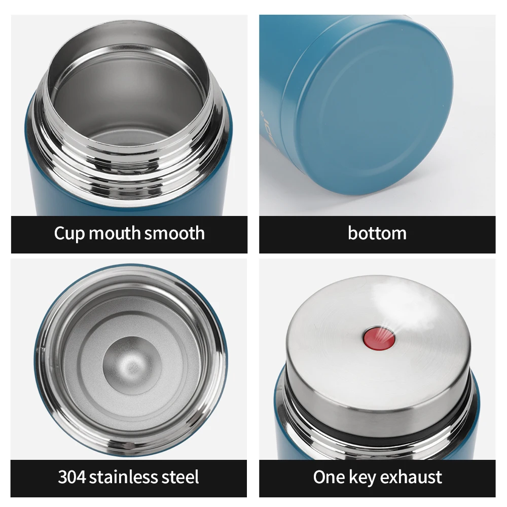 500ML Portable Stainless Steel Lunch Box Office & Outdoor Vacuum Flask for Back to School Food & Soup Containers Thermocup