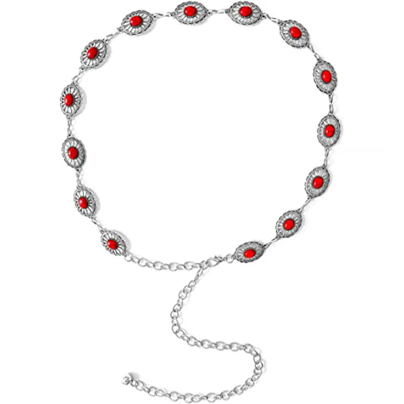 Новое поступление, модные аксессуары, золотые женские ремни на цепочке для тела, Овальный Бирюзовый камень, узкий металлический ремень в стиле ретро