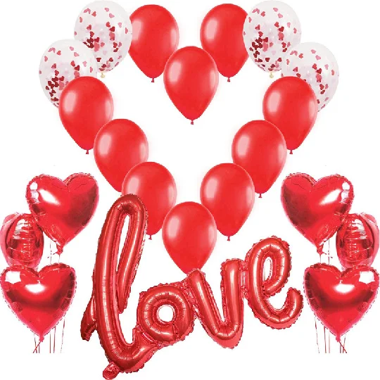 2022 Love balloons set party favor valentines day gifts for women saint valentines day decorations foil balloons set