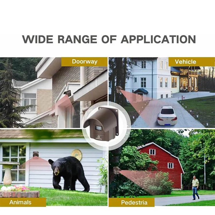 Factory Price 1/4 Mile Long Range Solar Driveway Alarm Wireless Home Security Alarm System
