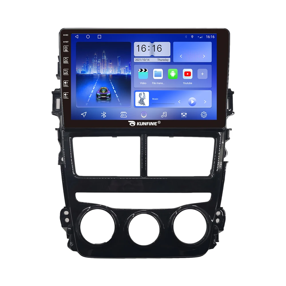 For TOYOTA VIOS/YARiS L 2018-21 10.33 inch QLED Screen Headunit Device Double 2 Din Car Stereo GPS Navigation Android Car Radio