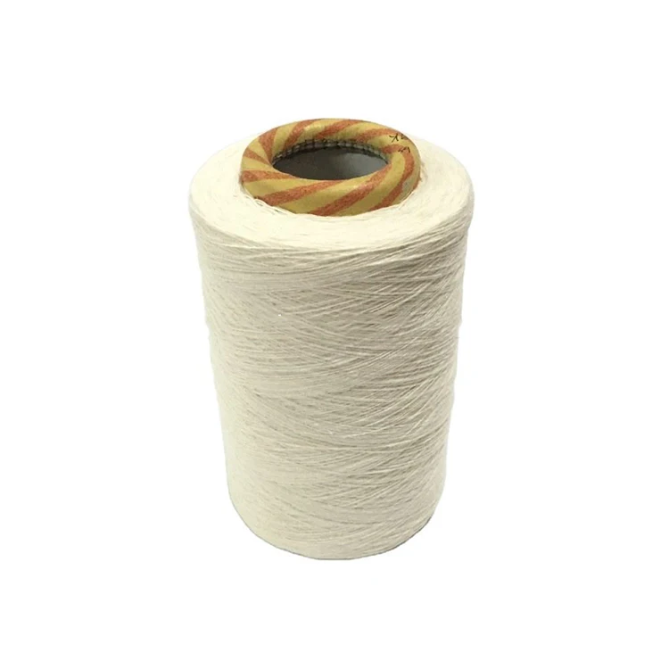 Recycled Cotton Sweater Yarn Raw White Ne20s/1 Oe Recycled Cotton Yarn For Knitting Socks Weaving