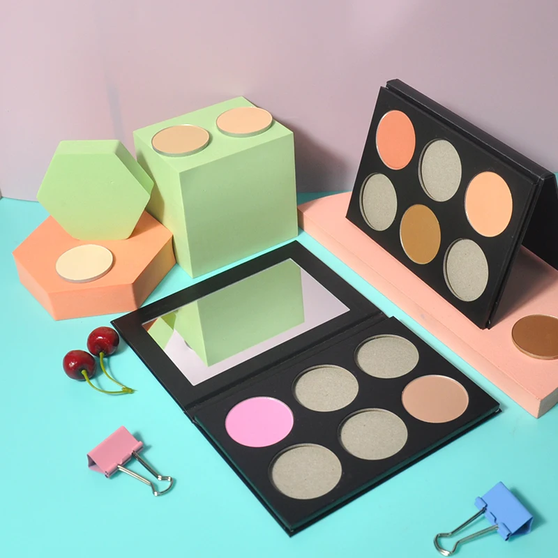 Wholesale OEM blush highlighter private label contour bronzer palette vegan makeup blush