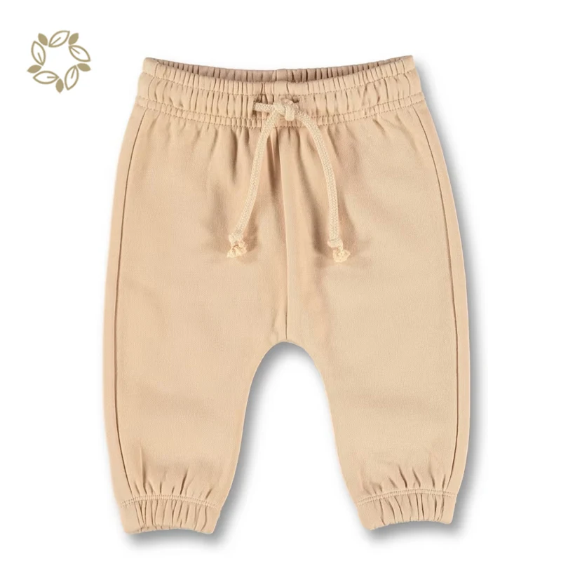 baby plain fleece sweatpants organic cotton toddler pants Sustainable children Jogger pants customized toddler girl pants