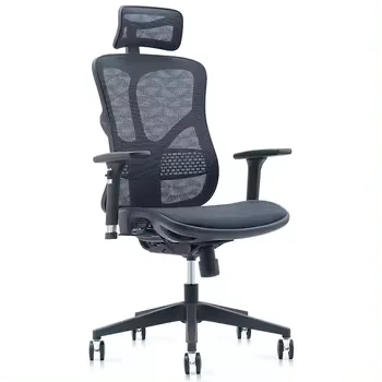Modern Adjustable Ergonomic Office Chairs Breathable Mesh Reclining Swivel Seats Metal Fabric PP Material Wholesale
