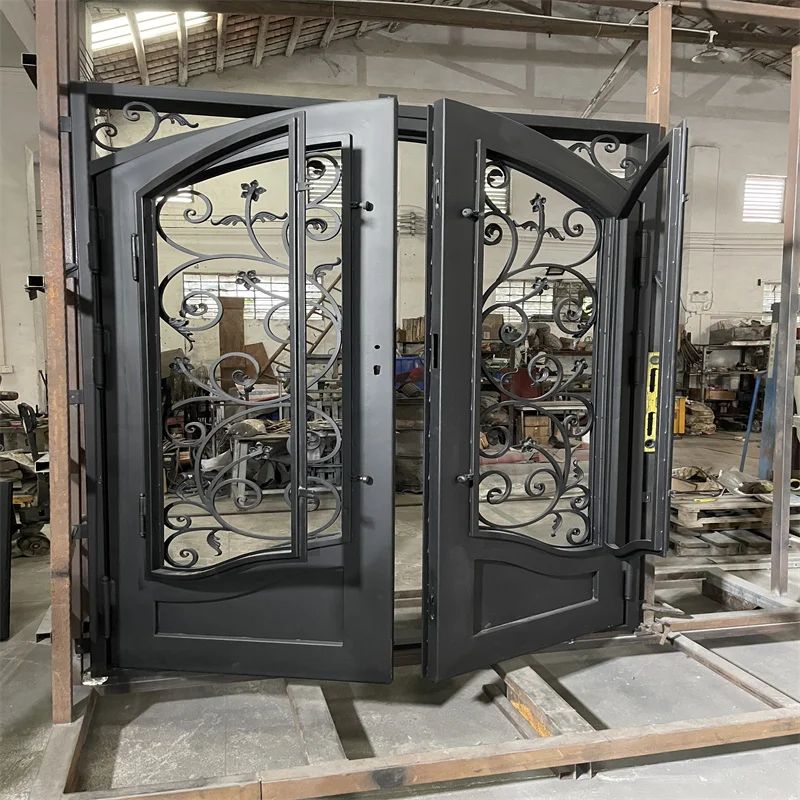 Of Home Made of Iron Sliding Door Frame 2022 Hot-selling Glass Metal Steel Fence Security Fence Panels Wrought Iron Garden Fence