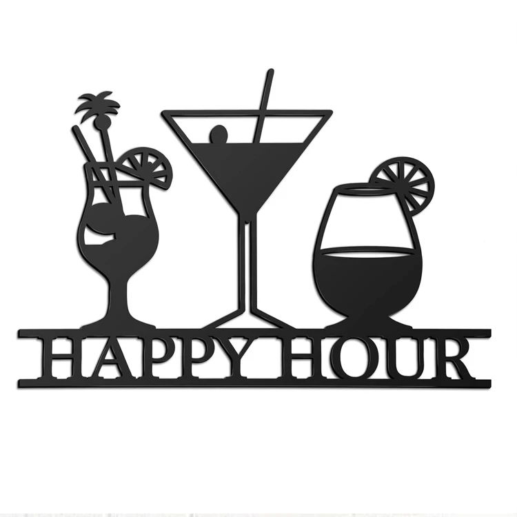 Custom Personalized Name Cut Out Black 3d Metal Sign Wall Mounted Decoration Letter Metal Art