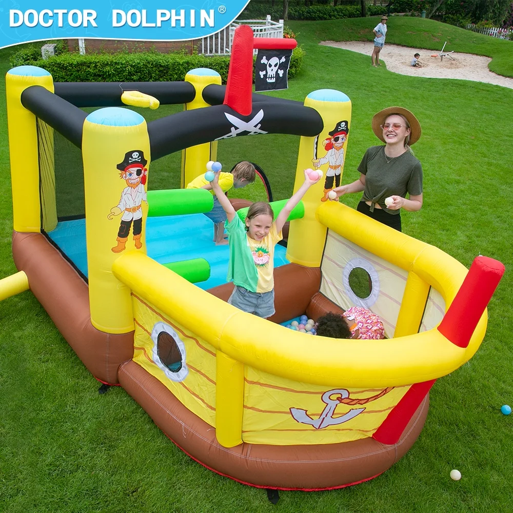 Doctor Dolphin Pvc customization kids sale cartoon design wholesale inflatable cartoon bounce house pool toy for sale