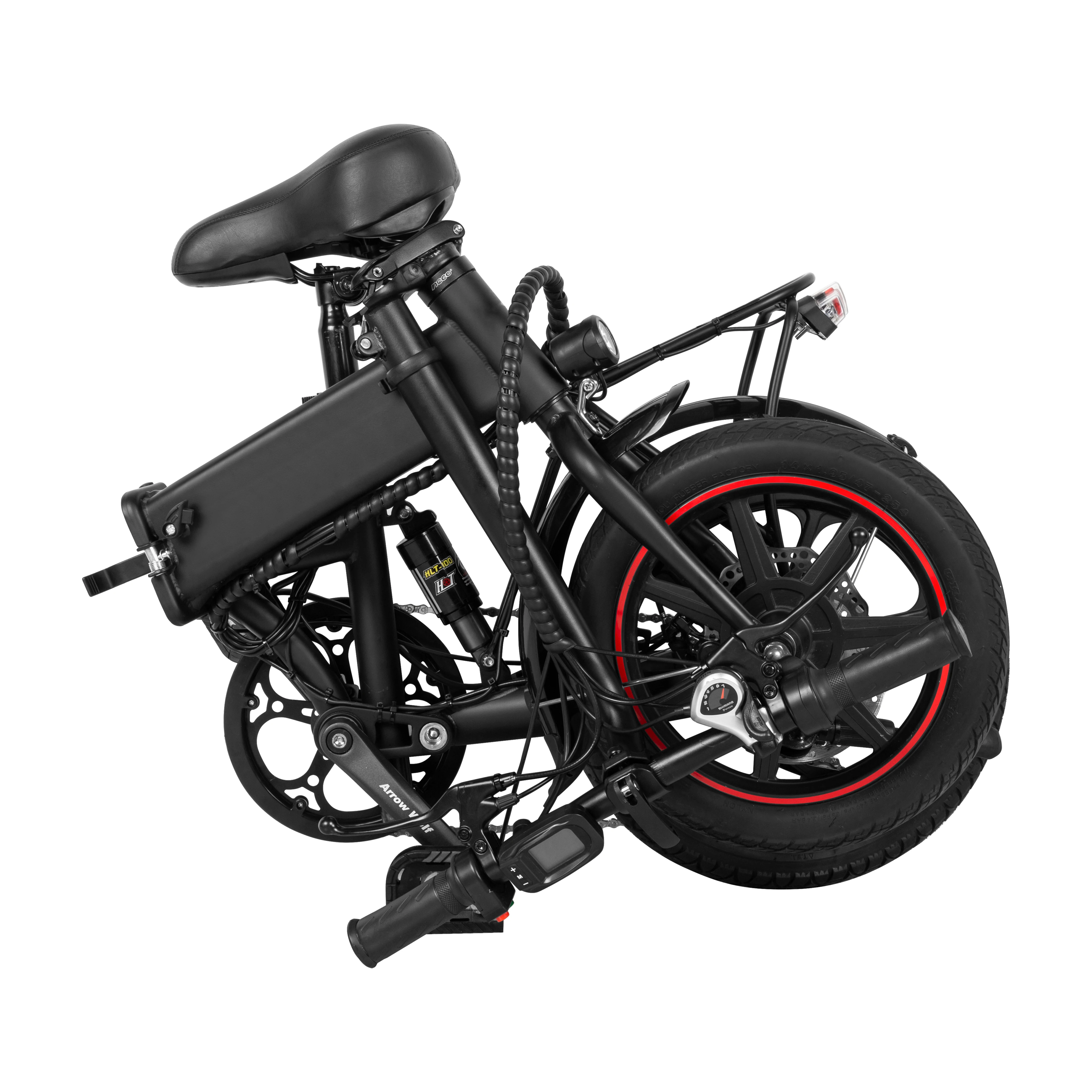 Ready stock 16 inch hybrid ebike 36V 350W 7-SP folding electric mini fat tire bike bicycle