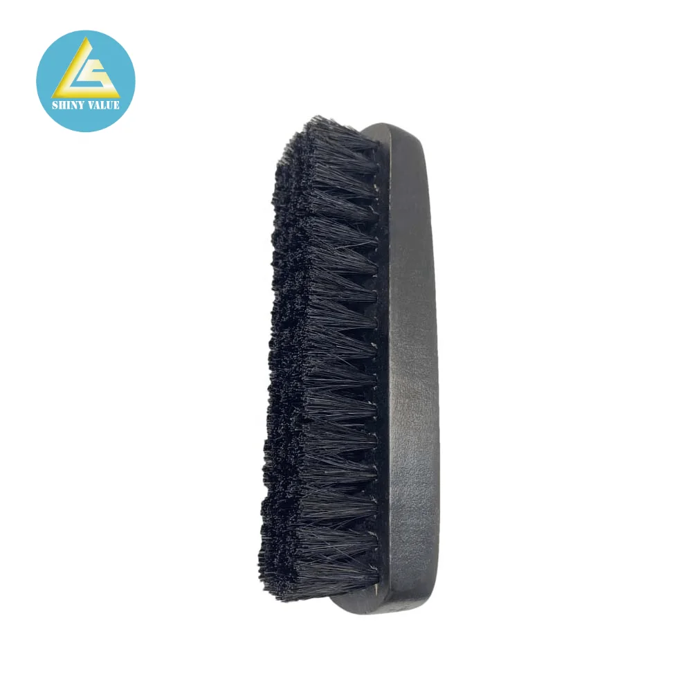 1Pcs Professional Wooden Handle Horsehair Bristles Hair leather brush