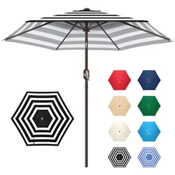 Factory price  beach umbrella with tassels large beach umbrella wooden beach umbrellas garden