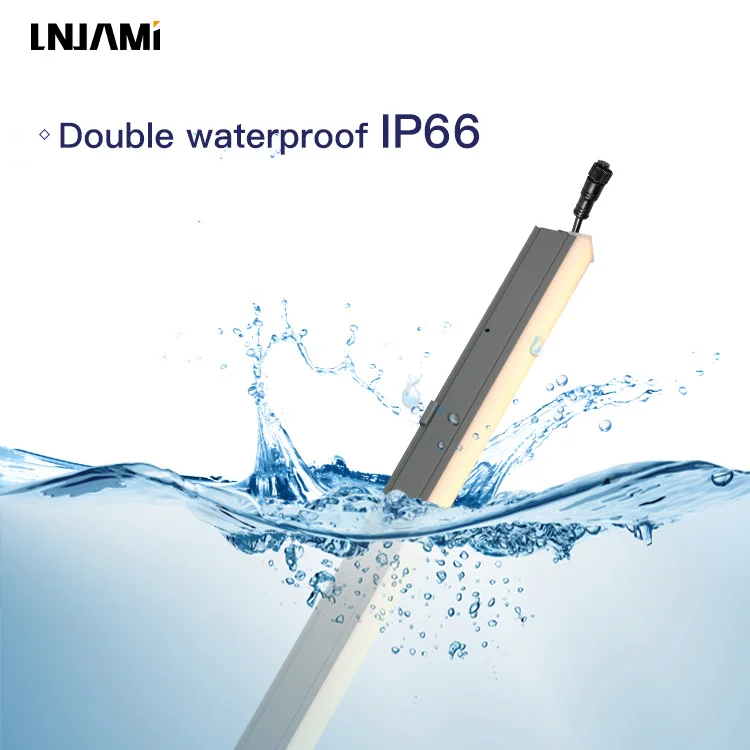 LNJAMI 12W 15W DMX Facade Light RGB RGBW Outdoor LED Linear Light Facade For Building Outline Waterproof Lighting