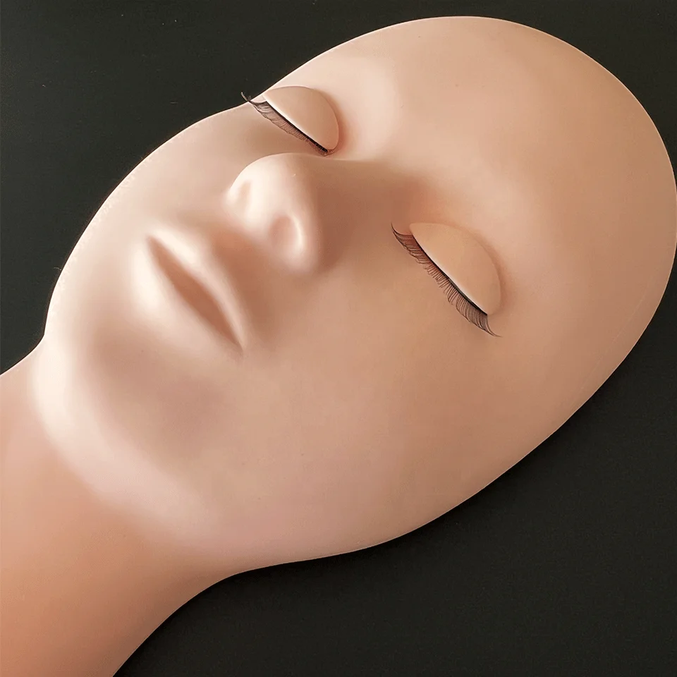 Removable Eyelids lash mannequin head with 3 lash layers eyelash mannequin head for lash extensions