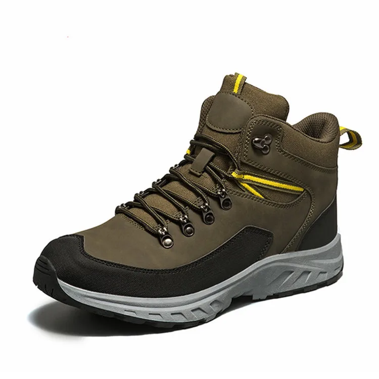 Mens Climbing Mountain Boots Outdoor Waterproof Anti-slip Trekking Mountaineer Shoes Man Hiking Shoe
