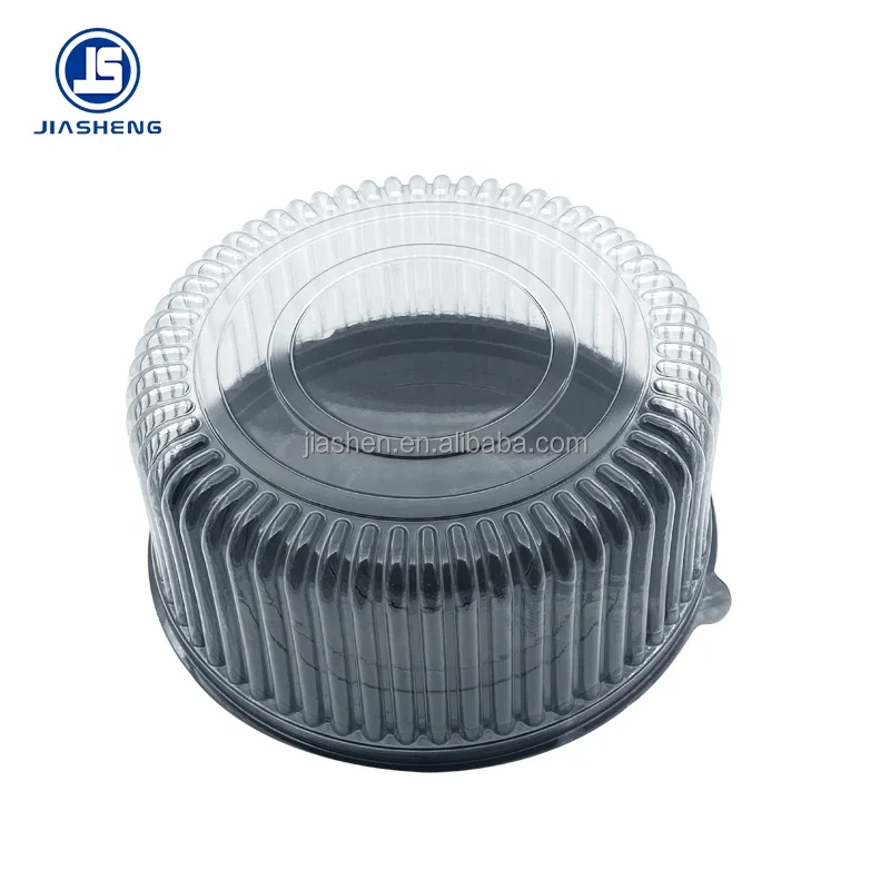 Round Cake Containers Cake Packaging Box Clear Plastic with Dome Lid Disposable 8-inch Food Manufacturer PET Cake Packing