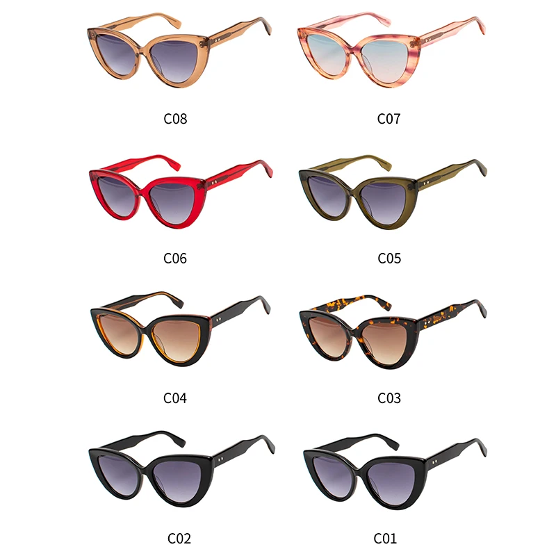 Omelle Fashion Retro Famous Brands Sunglasses Luxury Cat Eye Personality UV400 Protection Women Shades Sunglasses