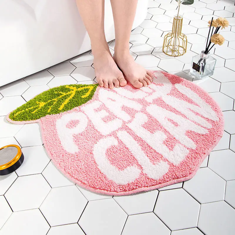 Cute Tufted Bathroom mat Non-Slip extra soft washable water absorbent shower toilet bath rugs mats