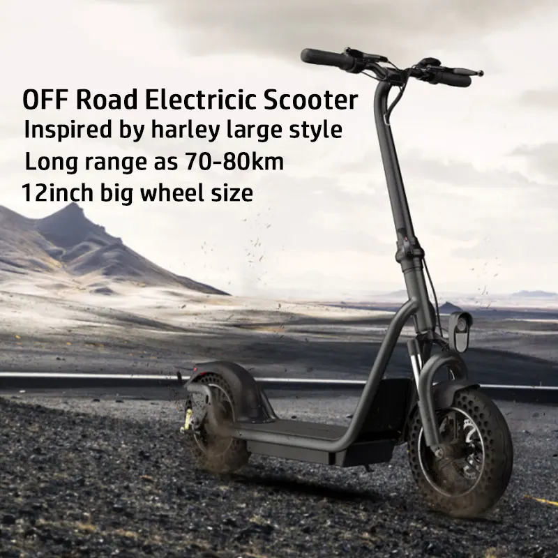 TOMOLOO F2 factory price wholesale long rang 80km 12inch fsat foldable powerful electric scooter off road