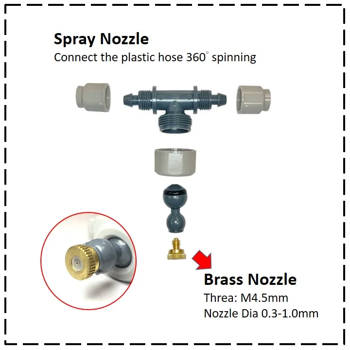 fog misting system tube