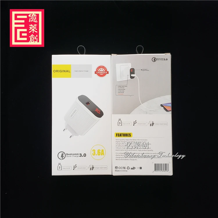 Быстрое зарядное устройство 3 0 с кабелем v8 Тип c светодиодный дисплей для samsung s6 s8 xiaomi /huawei быстрое телефона Комплект