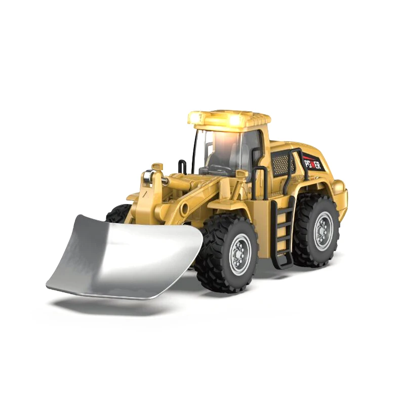 Friction diecast model car simulation trucks toy bucket shovel for children for sale with light and music