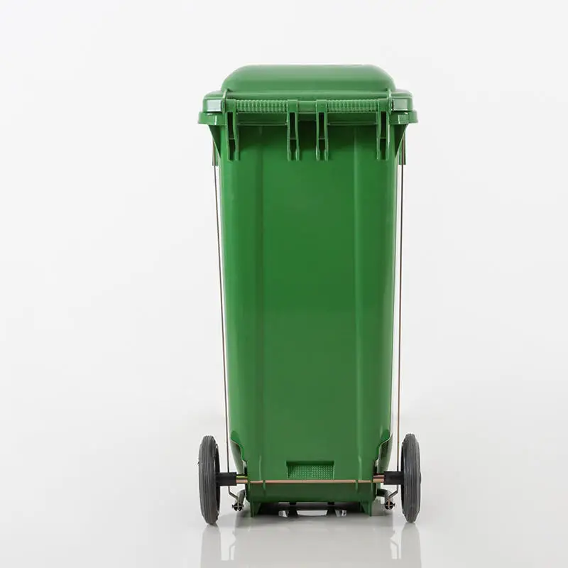 New design outdoor Waste Bin commercial Plastic Mobile Garbage Container Trash Can with 2 Wheels
