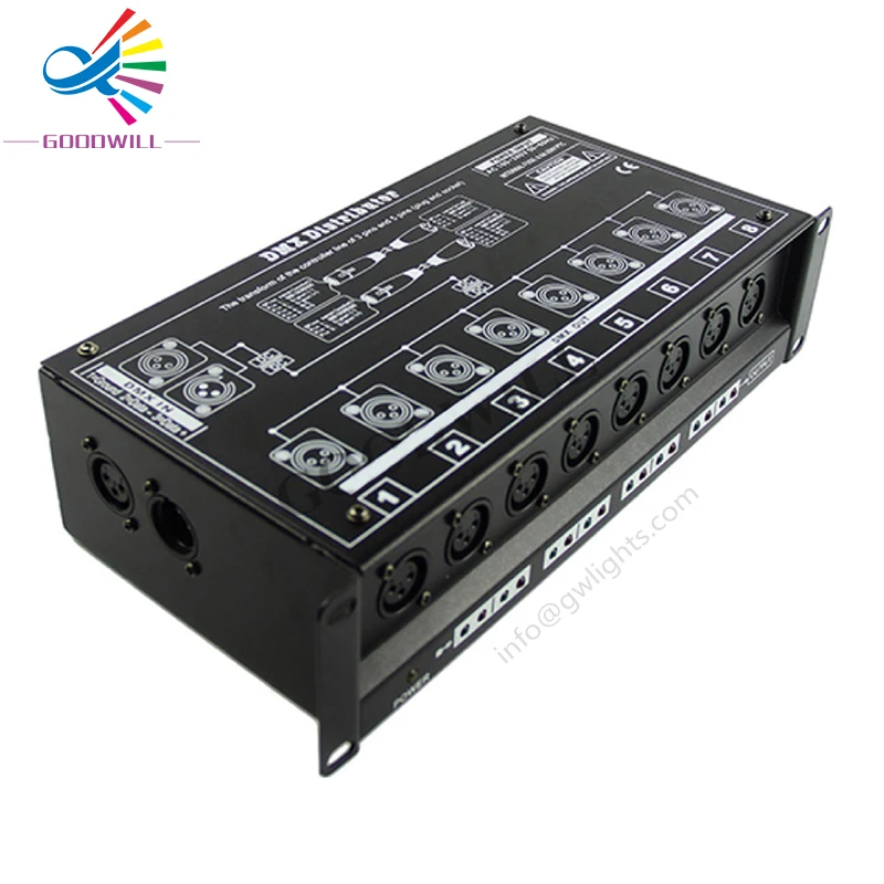 Factory Wholesales Professional Stage Light 1 to 8 dmx splitter