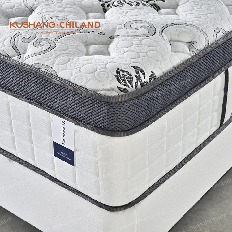 Latex Double euro top gel memory foam vacuum packing mattress pocket spring 2 side  used mattress