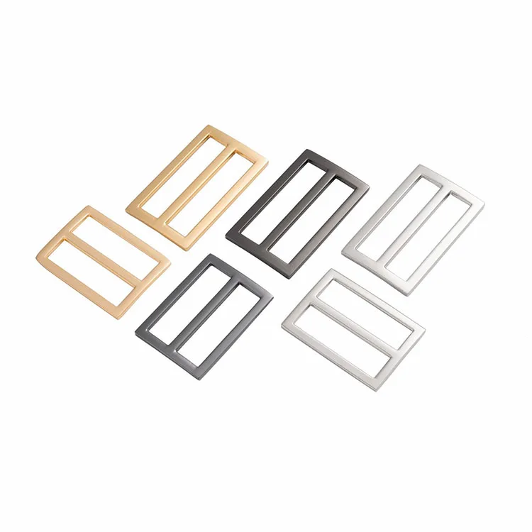 High Quality Zinc Alloy Tri Glide Buckle Custom Metal Tri Glide Slider Bag Accessories solid brass Metal tri glide slide buckle
