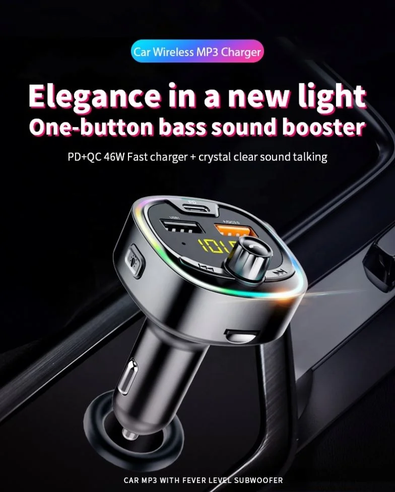 BT08D Intelligent Protection Universal for all Phone Music Car MP3 Players Stereo FM Broadcast Transmitter