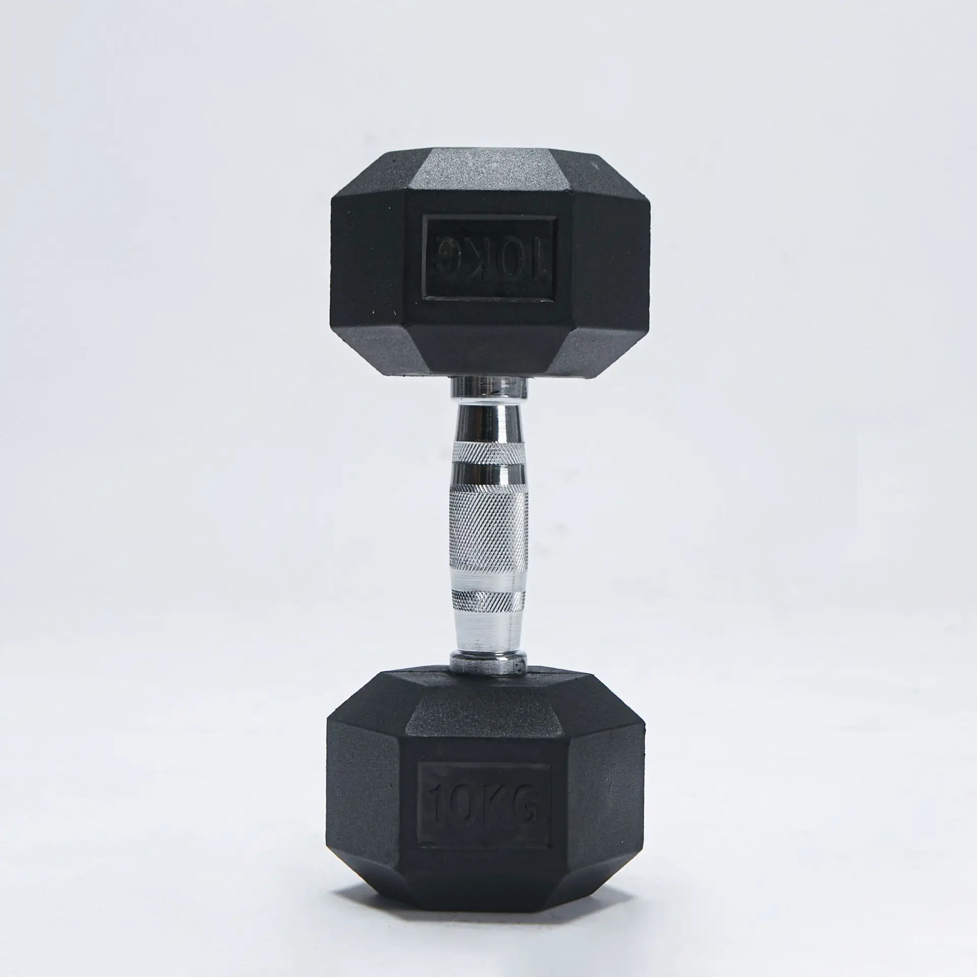 Factories sell high quality cheap black painted rubber coated hex boxed set ofdumbbells pounds 10kg dumbbell set