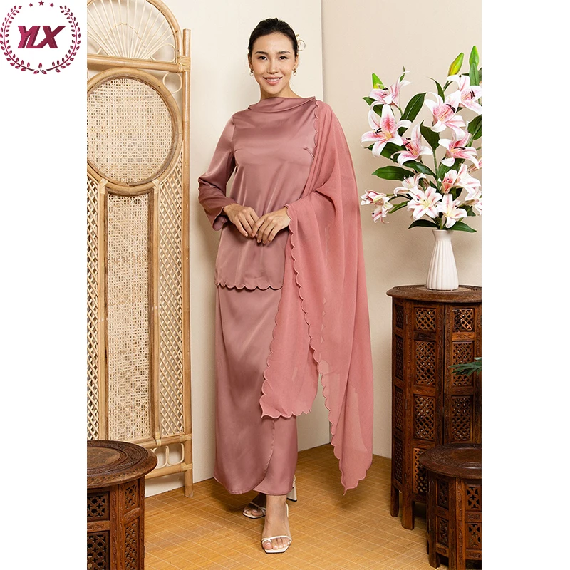 Новинка 2021 от baju kurung Малайзия мусульманское женское платье индонезийское Платье с принтом кебаи современная одежда