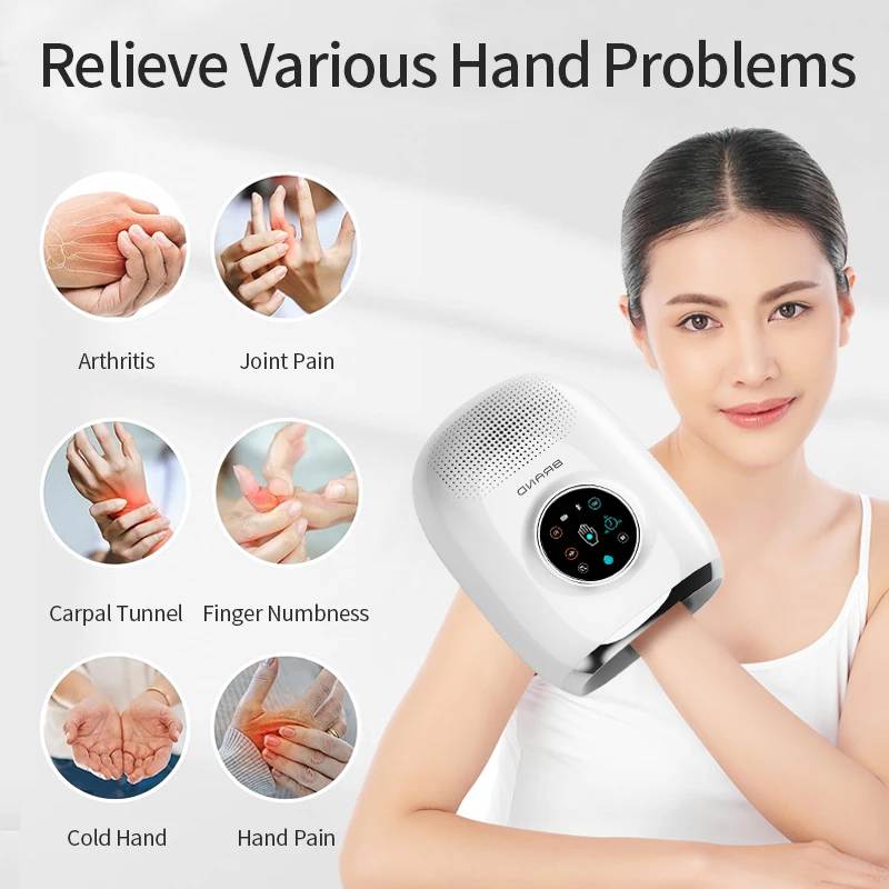 Phenitech Hot Product EMS Hand Massager Electric Rechargeable Portable Hand Held Deep Tissue Massagers With Music Function
