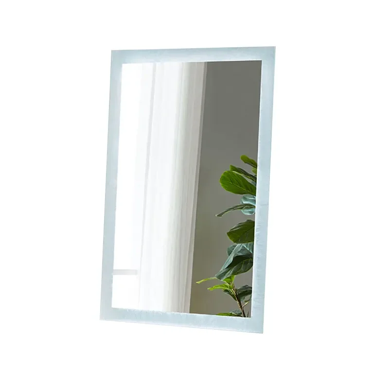 Smart Touch Switch Bathroom Wall Mounted Glass Led Lighting Vanity Mirror Large Size Rectangular Fancy Backlit Dimmable mirrors