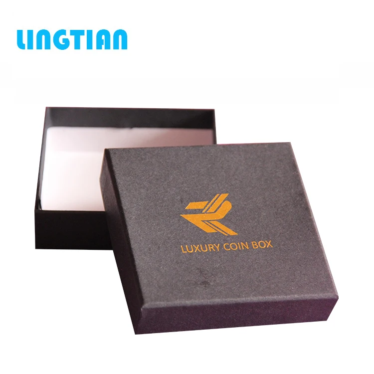 Custom jewellery gift boxes with gold hot stamping logo and velvet insert custom paper jewelry box