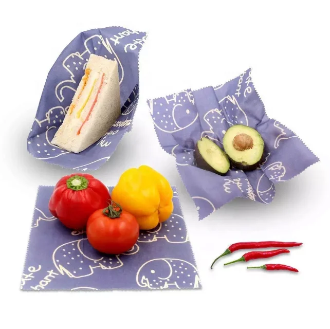 Hot sale High Quality food grade certification  Beeswax Reusable Fruit Wrap Bees wax Cloth