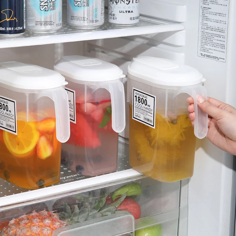 2022 Hot selling Plastic Simple Cold Kettle Set Household Cold Water Juice Cup Kettle Teapot Refrigerator Iced Kettle