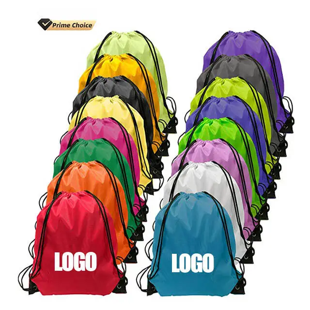 BSCI custom nylon nanwoven sublimation Drawstring Backpack Bags Draw String Sport Gym Bag Draw String Back Sack backpack