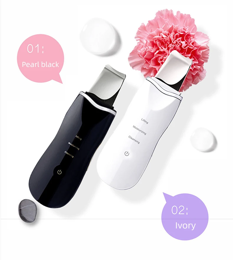 New style Fashional Deep Cleaning Exfoliators Rechargeable Home Use Dead Skin Blackhead Remover Ultrasonic Facial Skin Scrubber