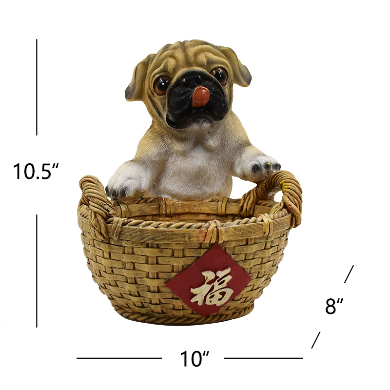 
Cute Garden Ornament Plant Gift Animal Planters And Pots Resin Dog Planter Basket Planter Home Decoration 