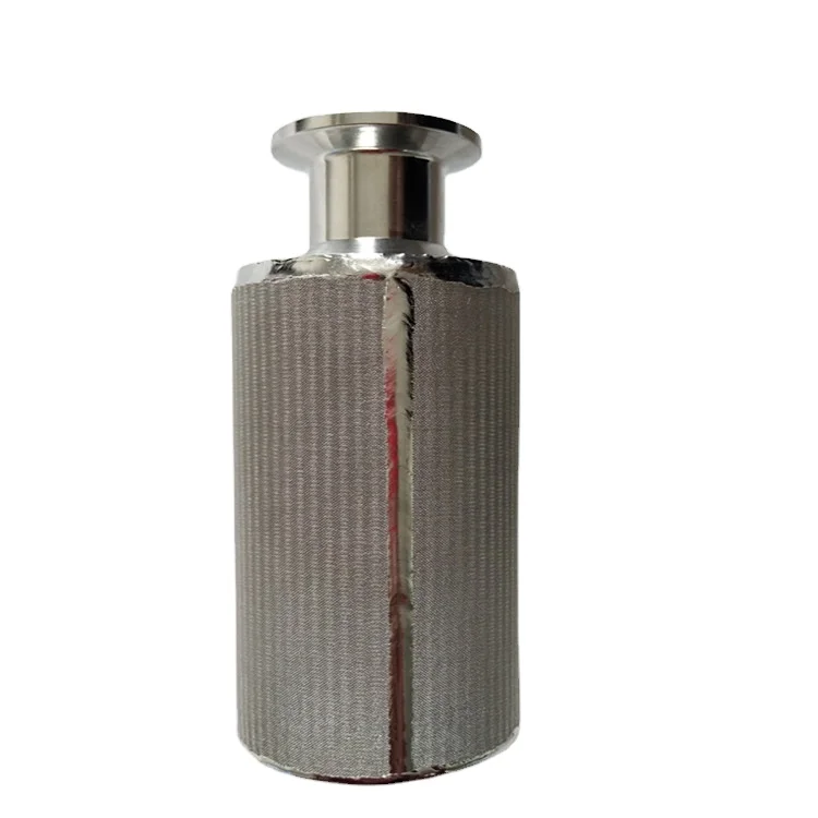 50um sugar filtration sintered metal mesh cartridge Pleated Sintered Mesh Filter Sintered Metal Filter Cartridge