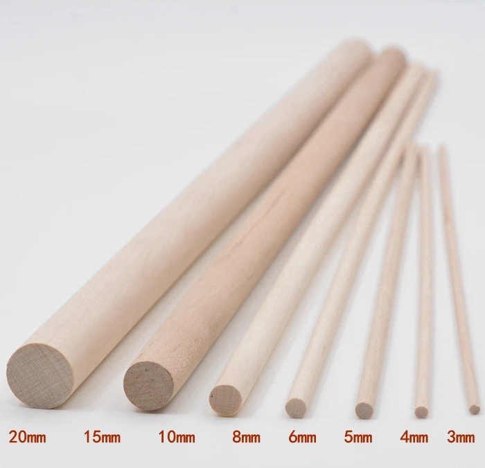 3.0*110 furniture parts  different size  Wholesale birch material burly wooden stick craft high quality wooden dowel