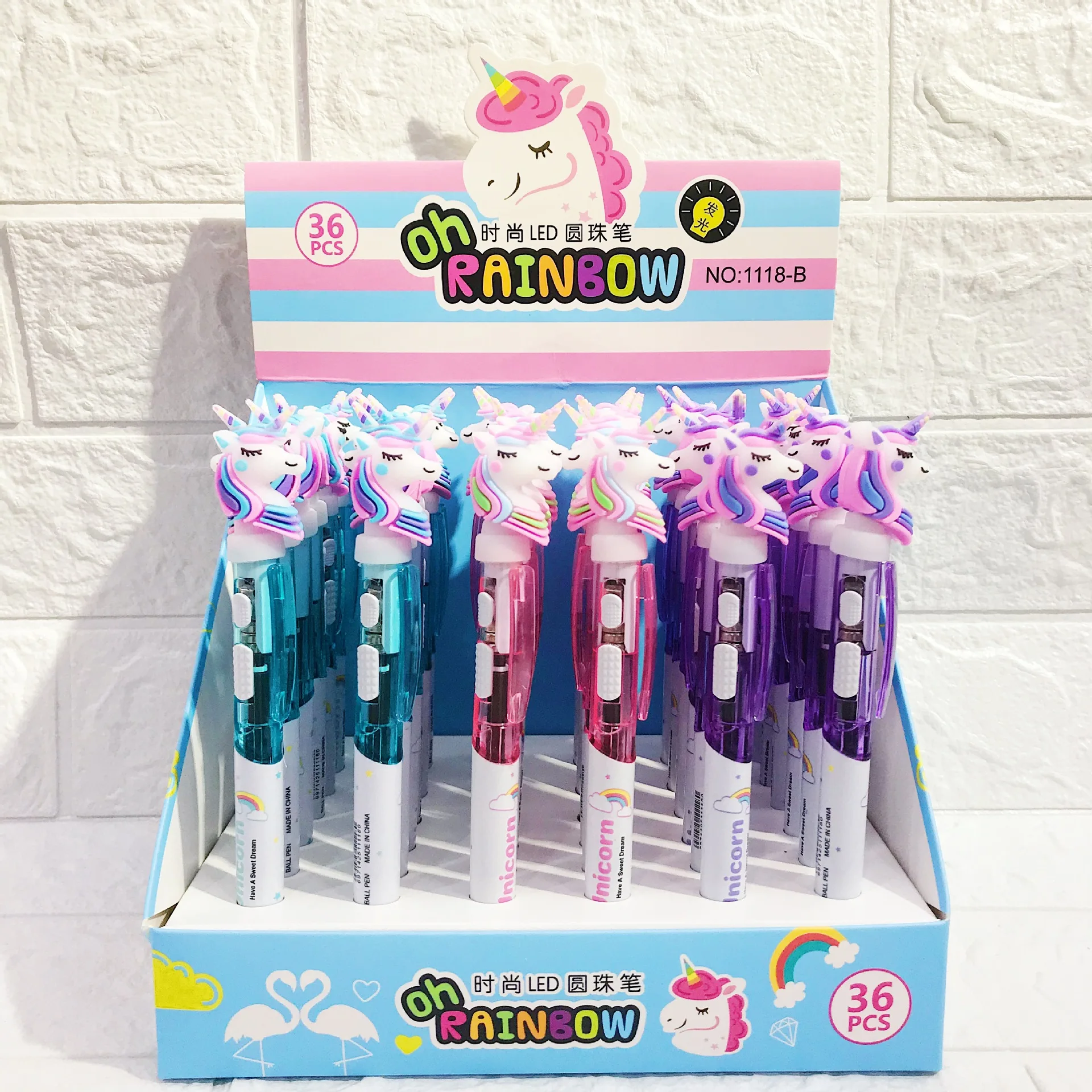 Retail Store Cardboard Pen Display Stands Paper Tabletop Counter Display For Stationery promotional