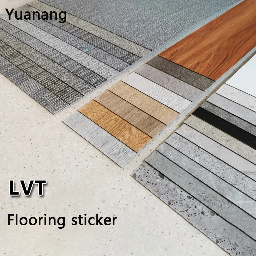 30*30cm pvc plastic floor sticker easy to paste waterproof adhesive scratch resistant vinyl LVT flooring wallpaper for kitchen