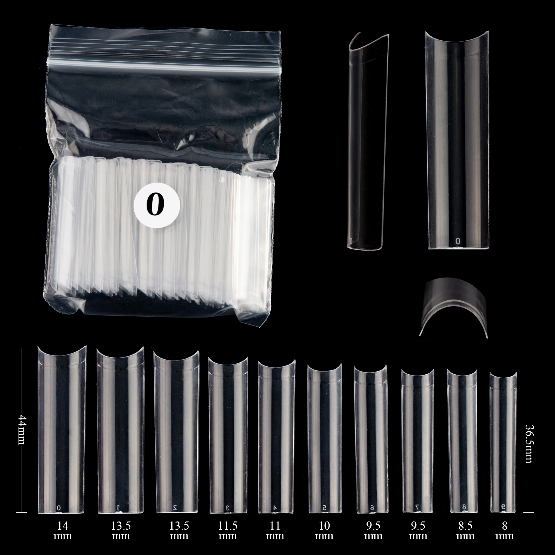 Caixuan Xxl Coffin Nail Tips Half Cover Extra Long C Curve  Extension System False Nails  Press On Tip  Stick on nails