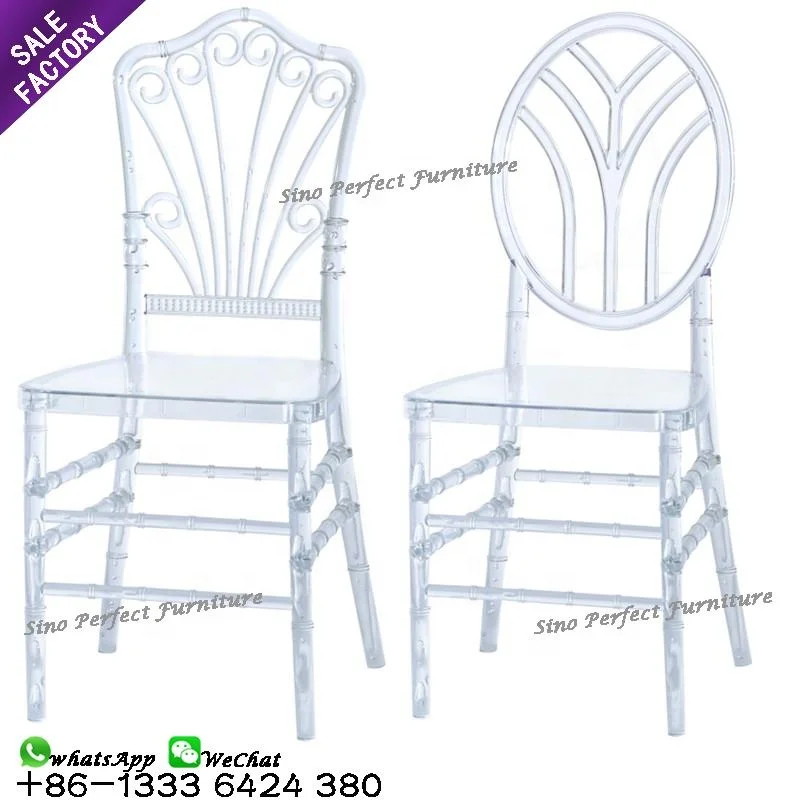 self-developed furniture silla Clear crystal acrylic chiavari wedding chair resin