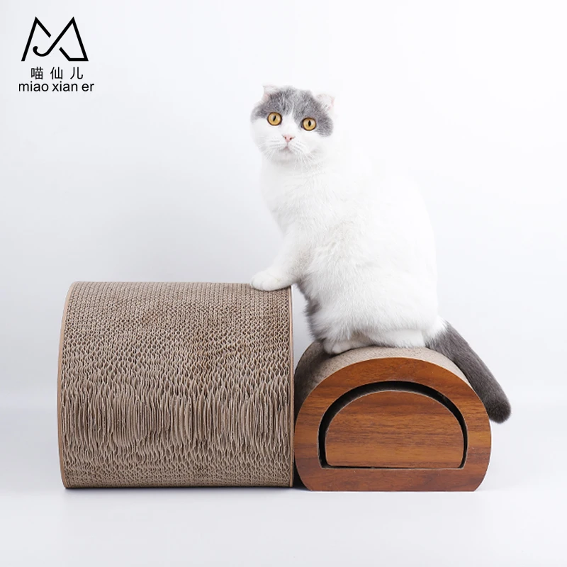 Tunnel Cat scratching corrugated cat scratcher